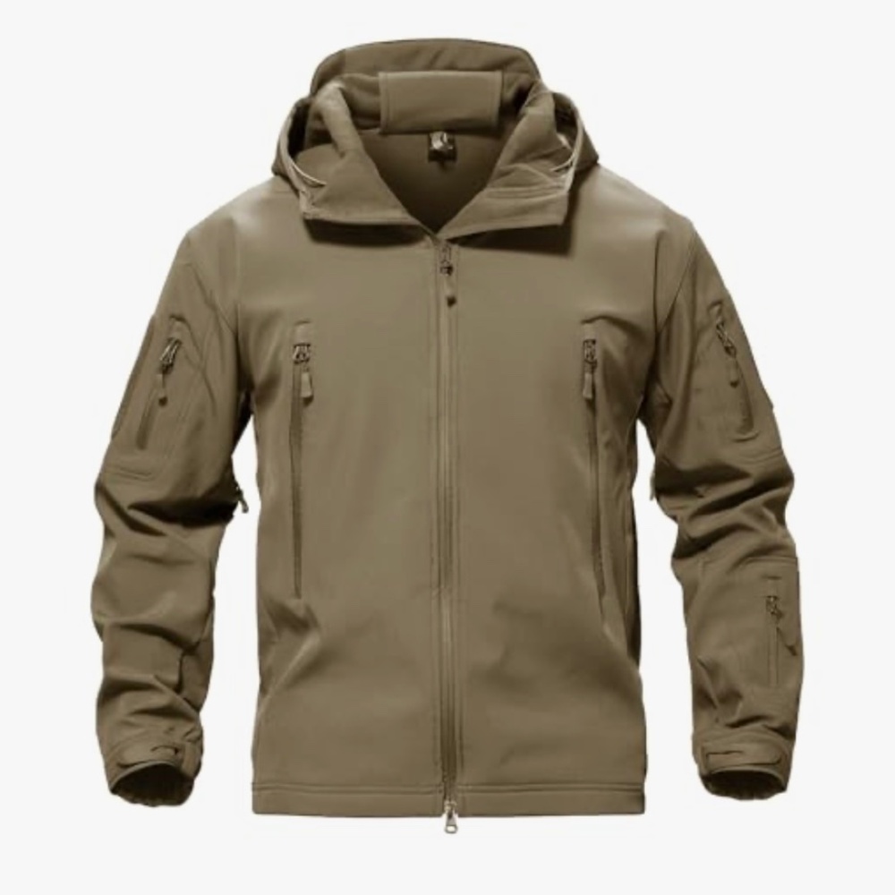 Maelstrom softshell fleece lined water repellent jacket.